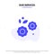Our Services Flower, Easter, Nature, Spring Solid Glyph Icon Web card Template