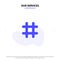 Our Services Follow, Hash tag, Tweet, Twitter Solid Glyph Icon Web card Template