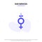 Our Services Gender, Symbol, Ribbon Solid Glyph Icon Web card Template