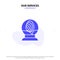 Our Services Glass, Globe, Egg, Easter Solid Glyph Icon Web card Template