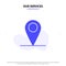 Our Services Global, Location, Pin, World Solid Glyph Icon Web card Template
