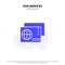 Our Services Identity, Pass, Passport, Shopping Solid Glyph Icon Web card Template