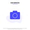 Our Services Instagram, Camera, Image Solid Glyph Icon Web card Template