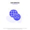 Our Services International Business Solid Glyph Icon Web card Template