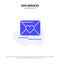 Our Services Mail, Love, Heart, Wedding Solid Glyph Icon Web card Template