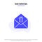 Our Services Mail, Message, Delete Solid Glyph Icon Web card Template