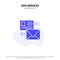 Our Services Mailing, Conversation, Emails, List, Mail Solid Glyph Icon Web card Template