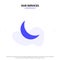 Our Services Moon, Night, Sleep, Natural Solid Glyph Icon Web card Template