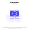 Our Services Music, Audio, Speaker, Loud Solid Glyph Icon Web card Template