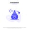 Our Services Perfume, Love, Gift Solid Glyph Icon Web card Template