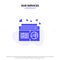 Our Services Radio, Music, FM, Speaker, Songs Solid Glyph Icon Web card Template