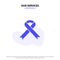Our Services Ribbon, Aids, Health, Medical Solid Glyph Icon Web card Template