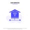 Our Services Security, Internet, Signal Solid Glyph Icon Web card Template