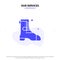 Our Services Shoes, Boot, Ireland Solid Glyph Icon Web card Template