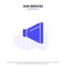 Our Services Sound, Speaker, Volume Solid Glyph Icon Web card Template