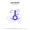 Our Services Temperature, Hot, Weather, Update Solid Glyph Icon Web card Template