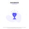 Our Services Trophy, Achievement, Award, Business, Prize, Win, Winner Solid Glyph Icon Web card Template