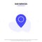 Our Services Twitter, Location, Map Solid Glyph Icon Web card Template