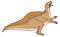 ouranosaurus dinosaur ancient vector illustration transparent background