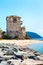Ouranoupolis Tower on Athos peninsula in Halkidiki, Greece