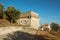 Ourem Santarem. Fortress and stronghold view at the Ourem medieval Castle, Palace and fortress, located on top of the