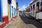 OURO PRETO, MINAS GERAIS - APRIL 11, 2024: Typical street of Ouro Preto colonial city in Minas Gerais, Brazil