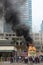 Out of control fire blaze burning in central Hong Kong