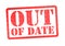 OUT OF DATE Rubber Stamp