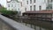 Out of focus background plate of canal from bridge in Bruges for compositing