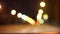 out of focus beautiful glittering blurred bokeh of cars and traffic lights at night. Blurred city traffic jam on city