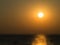 Out of focus golden ocean sunset