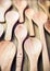 Out of focus of wooden spoons