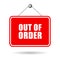 Out of order door sign