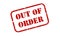 Out Of Order Rubber Stamp Vector