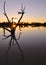 Outback Australian sunrise across a billabong