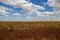 Outback scenery with beautiful cloudy sky in the Northern Territory of Australia