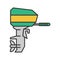 Outboard boat motor color icon