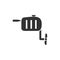 Outboard boat motor icon flat