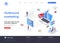 Outbound marketing isometric landing page.