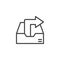 Outbox folder archive line icon