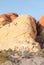 Outcrop of Aztec Sandstone in Red Rock Canyon Valley