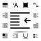 outdent, text icon. Simple glyph, flat vector of Text editor set icons for UI and UX, website or mobile application