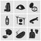 Outdoor activities and extreme sports detailed icon set