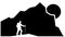 Outdoor activity symbol logo, Camping, Climber, Rock Climber
