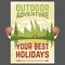 Outdoor adventure tourism poster