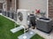 Outdoor air conditioning and heat pump units