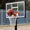 Outdoor Basketball Facility, Basketball is a world popular sport invented in America, generated AI