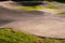 Outdoor bicycle asphalt pumptrack surrounded by nature in Polanka Wielka, Poland