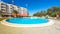 Outdoor Big blue Beautiful clean Swimming Pool in the hotel, Limassol city, Tunis, Tunisia, North Africa