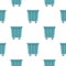 Outdoor blue trash can pattern seamless
